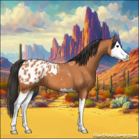 Horse Color:Bay Splash Appaloosa