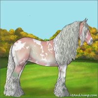 Horse Color:Watercolor White Spotted Silver Bay Onyx 