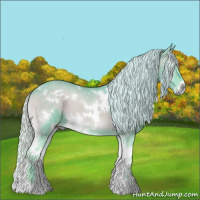 Horse Color:Watercolor White Spotted Silver Smoky Blue Onyx 