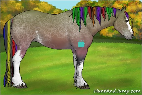 Horse Color:Painted White Spotted Bay 