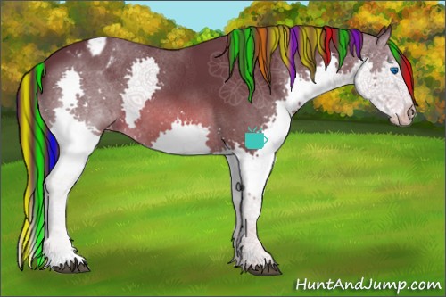 Horse Color:Painted Liver Chestnut Sabino Splash Blanket