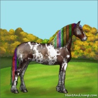 Horse Color:Painted White Spotted Chocolate Brown Ice Onyx 