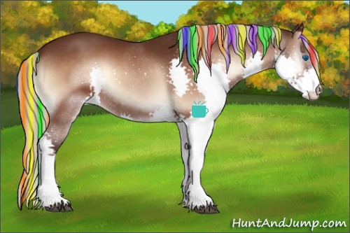 Horse Color:Painted Silver Brown Onyx Sabino Splash 