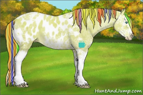 Horse Color:Painted White Spotted Chocolate Perlino Ice Sabino Splash Blanket 