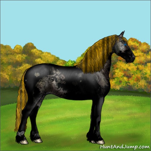 Horse Color:Void Painted Blue Onyx Ice Sabino Splash Tobiano