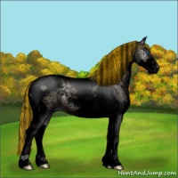 Horse Color:Void Painted Blue Onyx Ice Sabino Splash Tobiano 