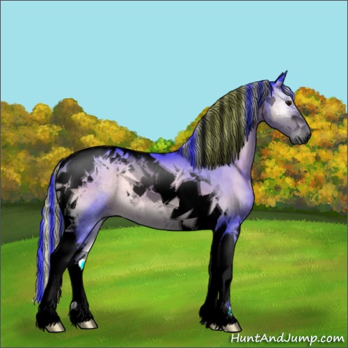 Horse Color:Void Painted Watercolor Brown Chinchilla Onyx Tobiano 