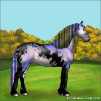 Horse Color:Void Painted Watercolor Brown Chinchilla Onyx Tobiano 