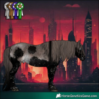 Horse Color:Void Platinum Liver Chestnut Sabino Splash Tobiano 