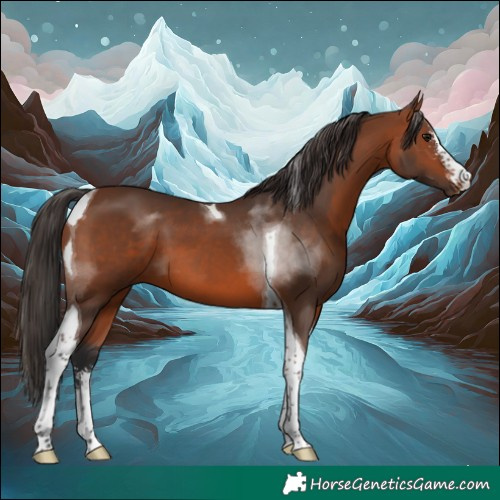 Horse Color:Bay Sabino Tobiano