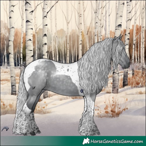 Horse Color:Silver Grullo Chinchilla Tobiano 