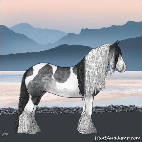 Horse Color:Brown Chinchilla Tobiano 