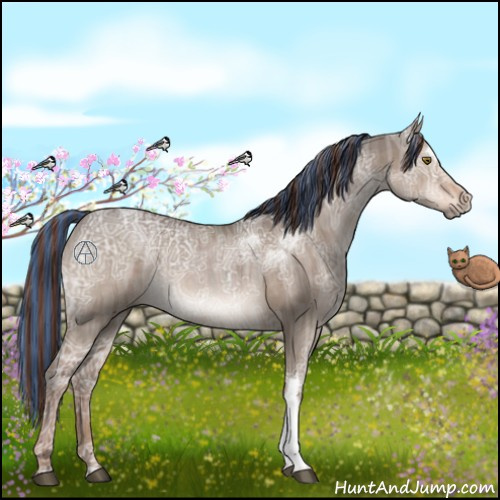 Horse Color:Painted Liver Red Dun Ice 