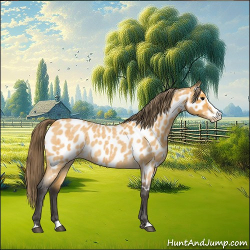 Horse Color:Buckskin Roan Splash Appaloosa 