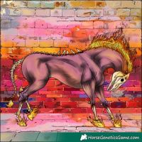 Horse Color:Watercolor Silver Bay Rabicano 