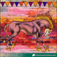 Horse Color:Watercolor Silver Bay Rabicano 