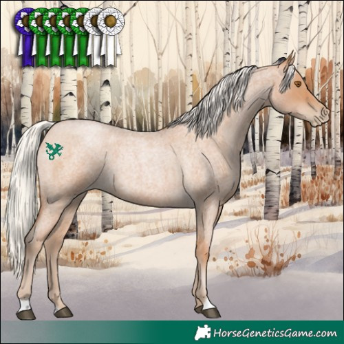 Horse Color:Silver Blue Roan Pearl 