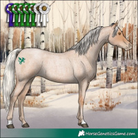 Horse Color:Silver Blue Roan Pearl 