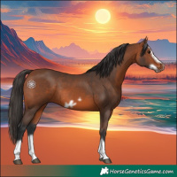 Horse Color:Bay Splash Frame Rabicano