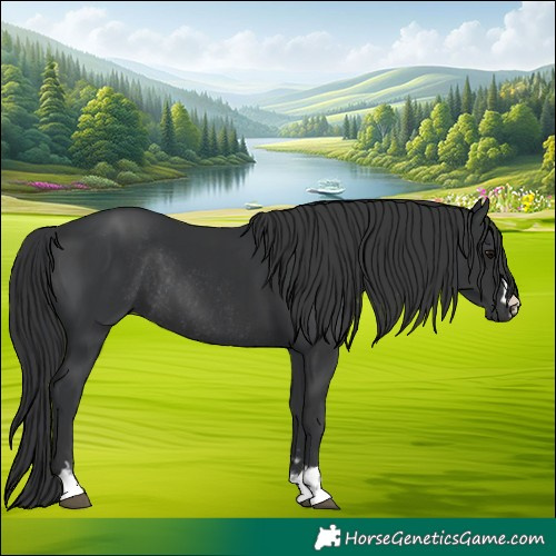 Horse Color:Black  and Black Rabicano 