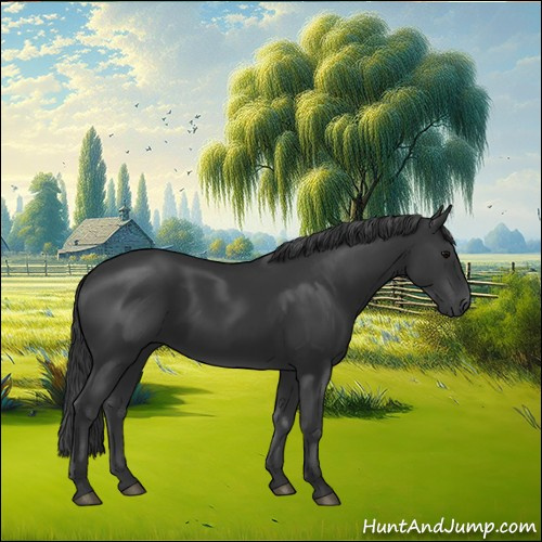 Horse Color:Black Rabicano 