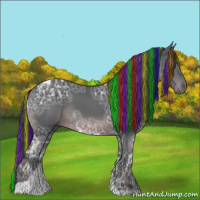 Horse Color:Painted Black Ice Tobiano 