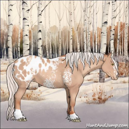 Horse Color:White Spotted Silver Classic Champagne Tobiano Appaloosa