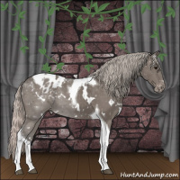 Horse Color:White Spotted Silver Black Tobiano Varnish 