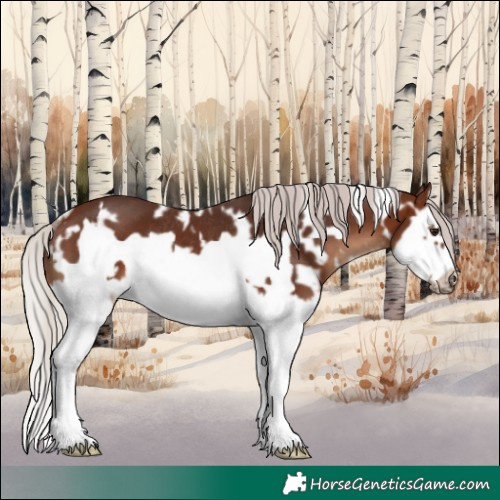Horse Color:White Spotted Silver Brown Splash Frame Rabicano 