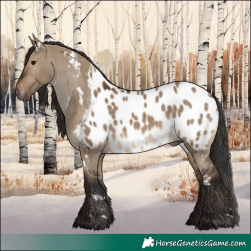 Horse Color:Gray White Spotted Brown Dun Near Leopard 