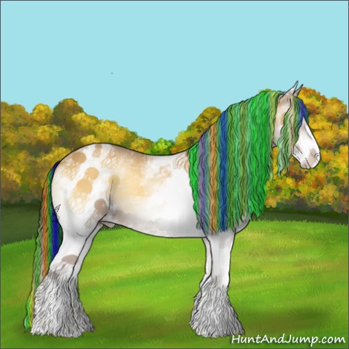 Horse Color:Painted White Spotted Buckskin Onyx Sabino 
