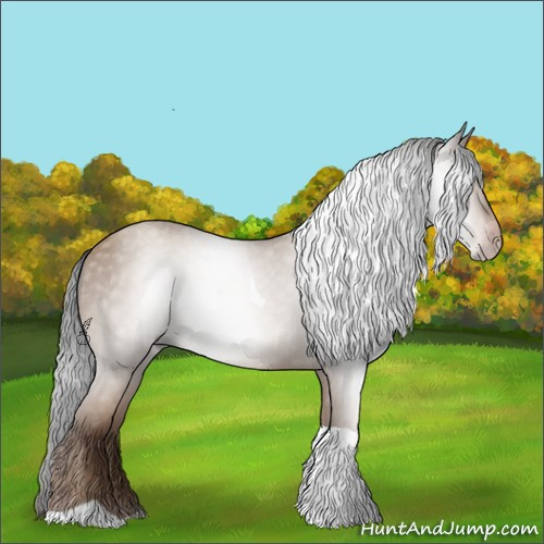 Horse Color:Gray Amber Champagne Tobiano