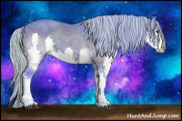 Horse Color:Watercolor White Spotted Chocolate Silver Brown Roan Splash 