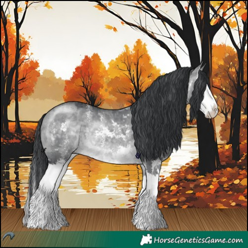 Horse Color:Brown Chinchilla Dun Sabino Splash 