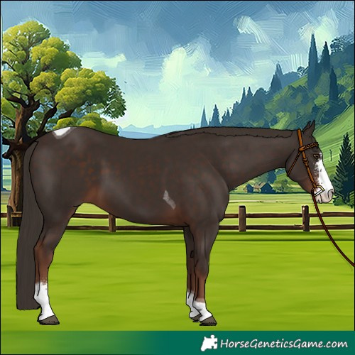 Horse Color:Liver Chestnut Sabino Tobiano 