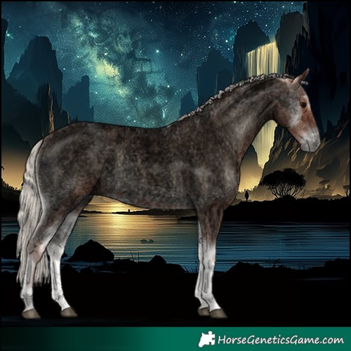 Horse Color:Void Silver Blue Onyx Ice Roan 