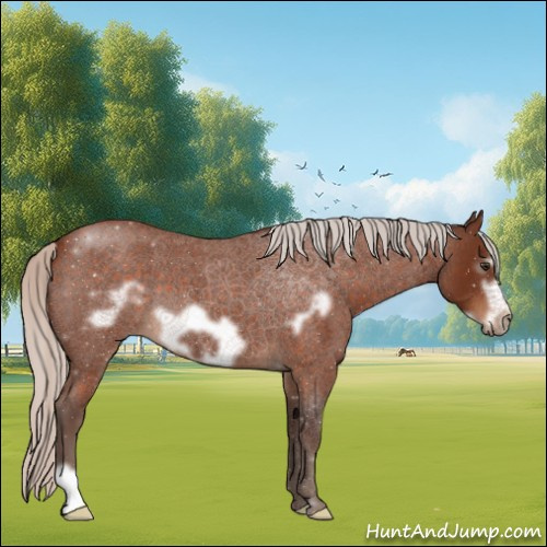 Horse Color:Silver Brown Roan Frame 