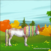 Horse Color:Painted Nacre White Spotted Silver Classic Champagne Sabino Frame 