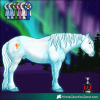 Horse Color:Thunderstruck Cremello Roan Dun Sabino Splash 