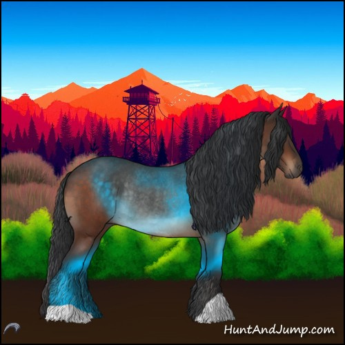 Horse Color:Brown Roan Rabicano 