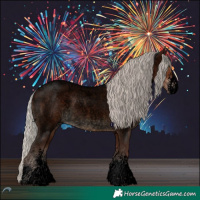 Horse Color:Void White Spotted Silver Brown Roan 