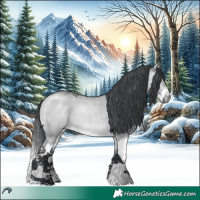 Horse Color:Brown Chinchilla Roan Dun Splash 