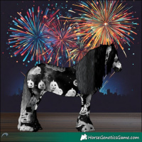 Horse Color:Void White Spotted Brown Chinchilla Onyx Splash Tobiano 