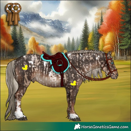 Horse Color:White Spotted Chocolate Palomino Pearl and White Spotted Liver Chestnut Tobiano