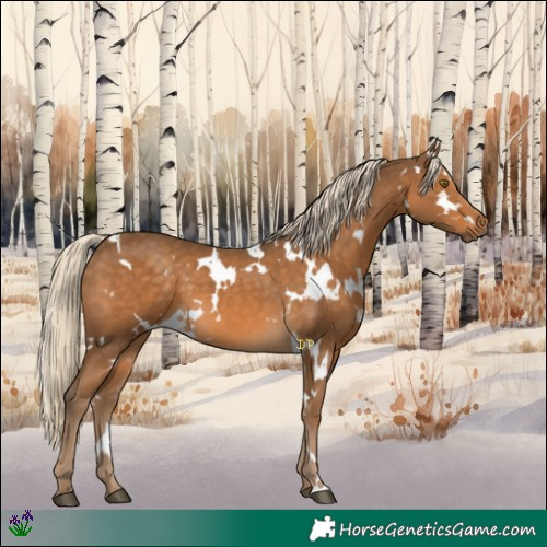 Horse Color:White Spotted Chocolate Palomino