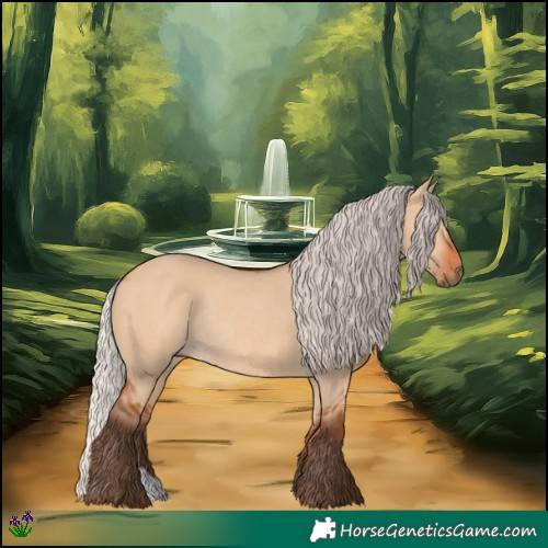 Horse Color:Silver Bay Dun Rabicano 