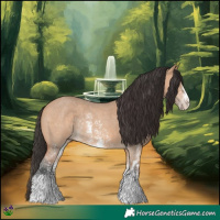 Horse Color:Bay Dun Sabino Rabicano 