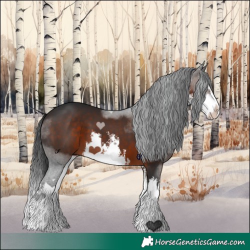 Horse Color:White Spotted Brown Mushroom Splash