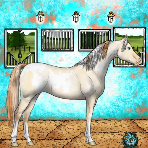 Horse Color:White Spotted Buckskin Pearl Dun Snowflake Varnish