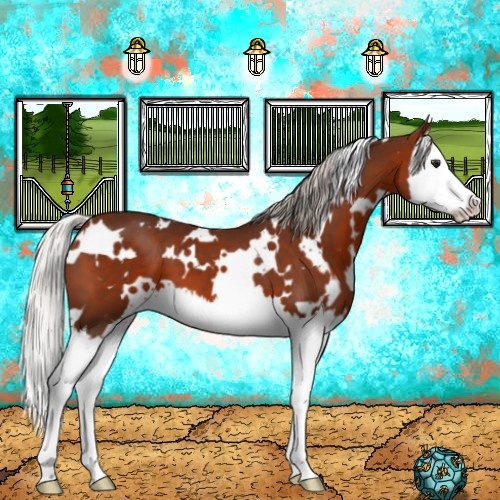 Horse Color:White Spotted Silver Brown Splash